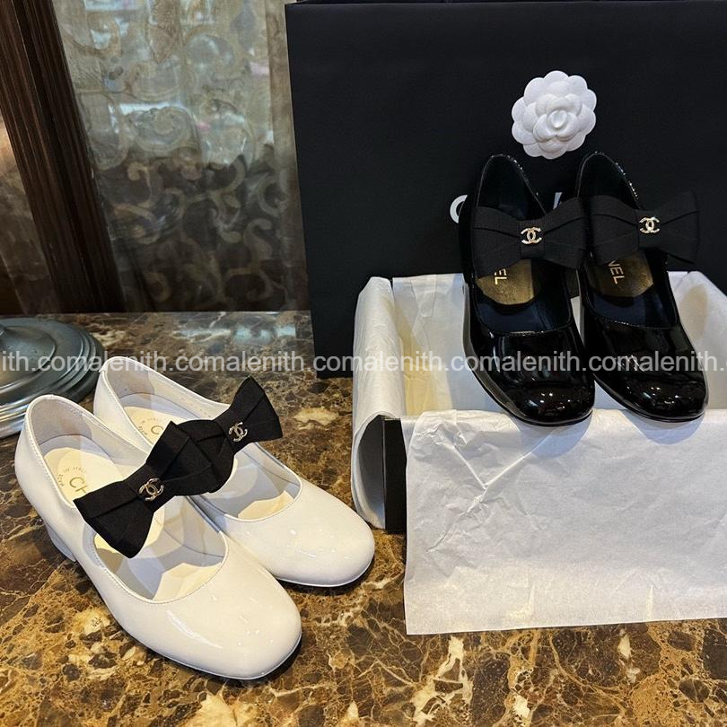 Chanel 24C Black Bow High Heel Mary Jane