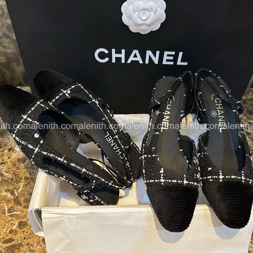 Chanel 23K Camellia High Heel Slingback
