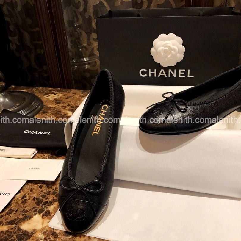 Chanel Washed Calf Leather Ballet Flats