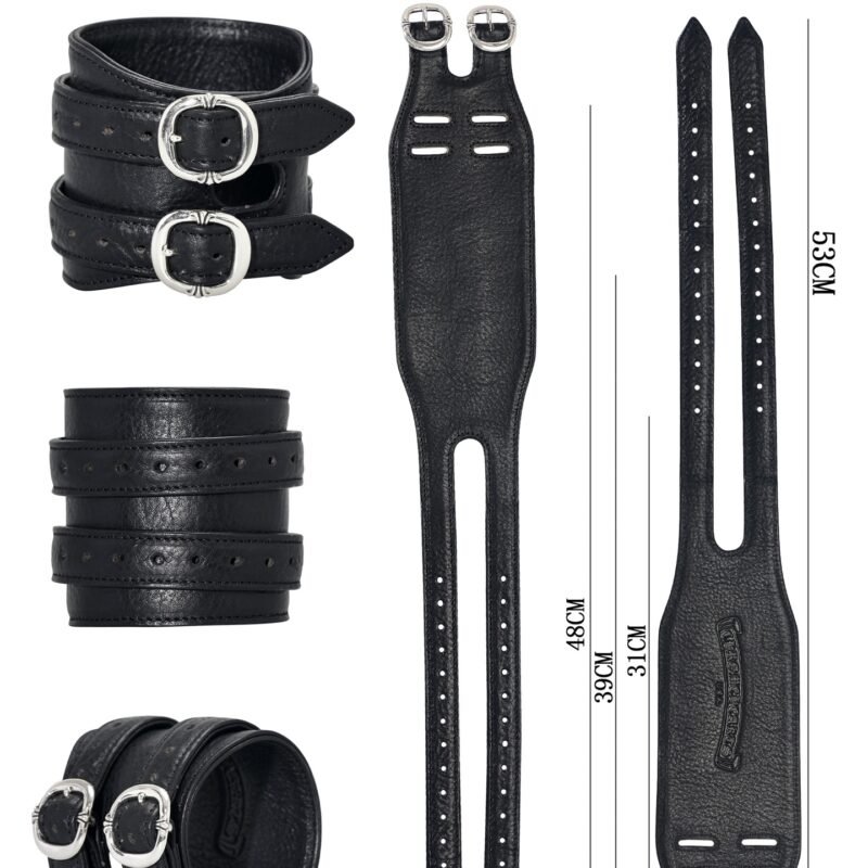 Chrome Hearts Double Sun Buckle Leather Bracelet 004