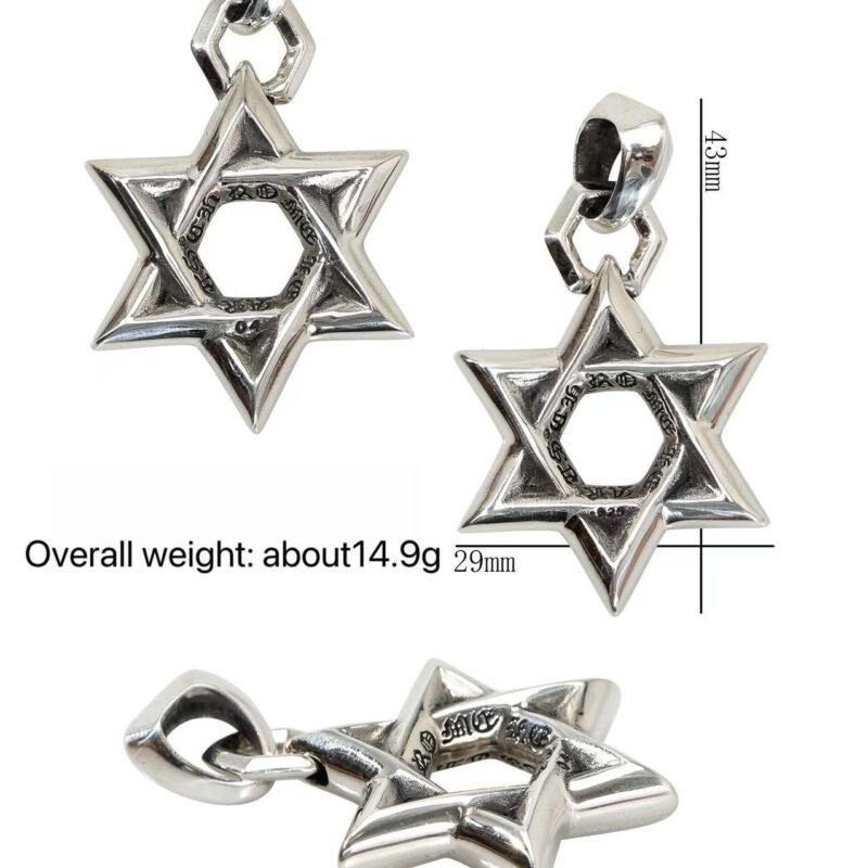 Crowe's Heart Hexagram Pendant 008