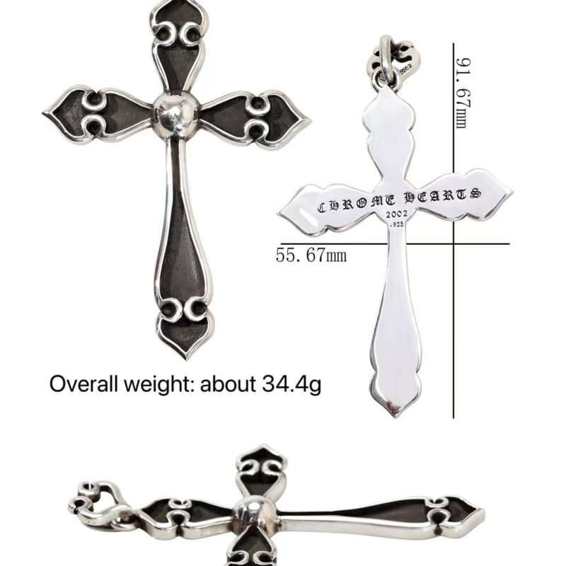 Croce Heart Cross Pendant 025