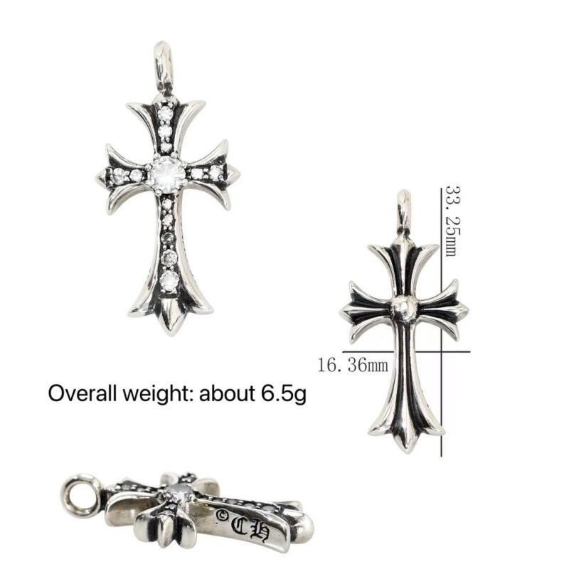 Chrome Hearts Diamond Cross Pendant 026