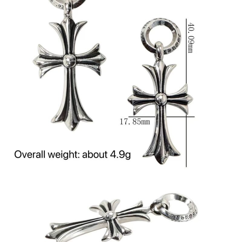 Chrome Heart Hoop Flat Cross Pendant 030