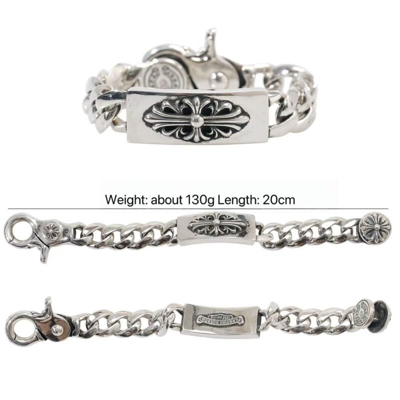 Chrome Hearts Hook-and-Closure Rose Bracelet 024