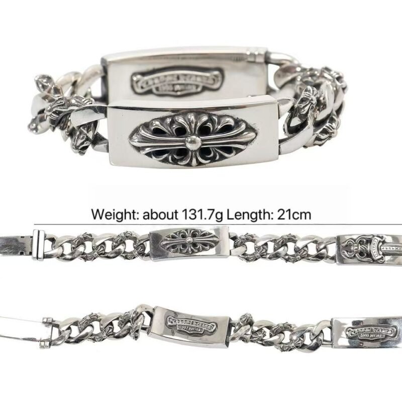 Chrome Hearts Dagger Tongue Presser Rose Bracelet 031