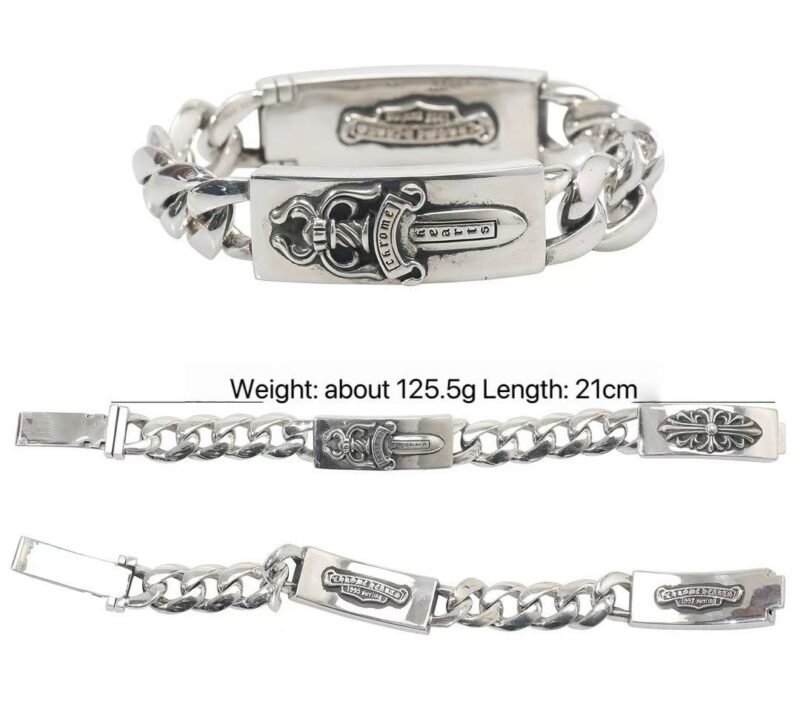 Chrome Heart Rose Dagger Tongue Suppressor Bracelet 030