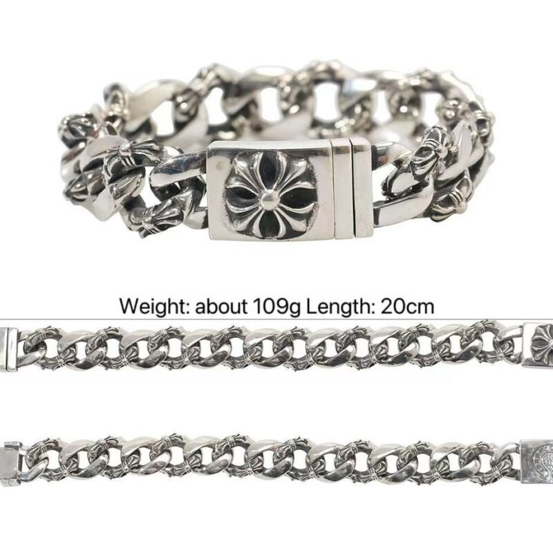 Chrome Hearts Cross Tongue-Tongue Flower Bracelet 063