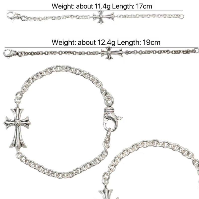 Chrome Hearts Cross Lobster Clasp Bracelet 039