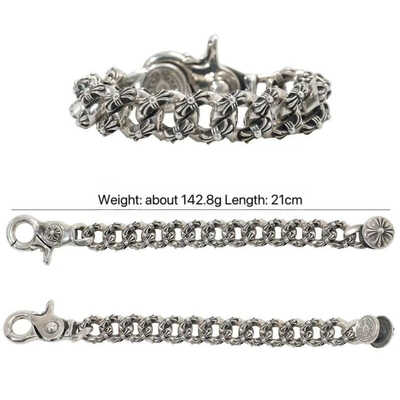 Chrome Hearts Hook Clasp Full Flower Bracelet 022