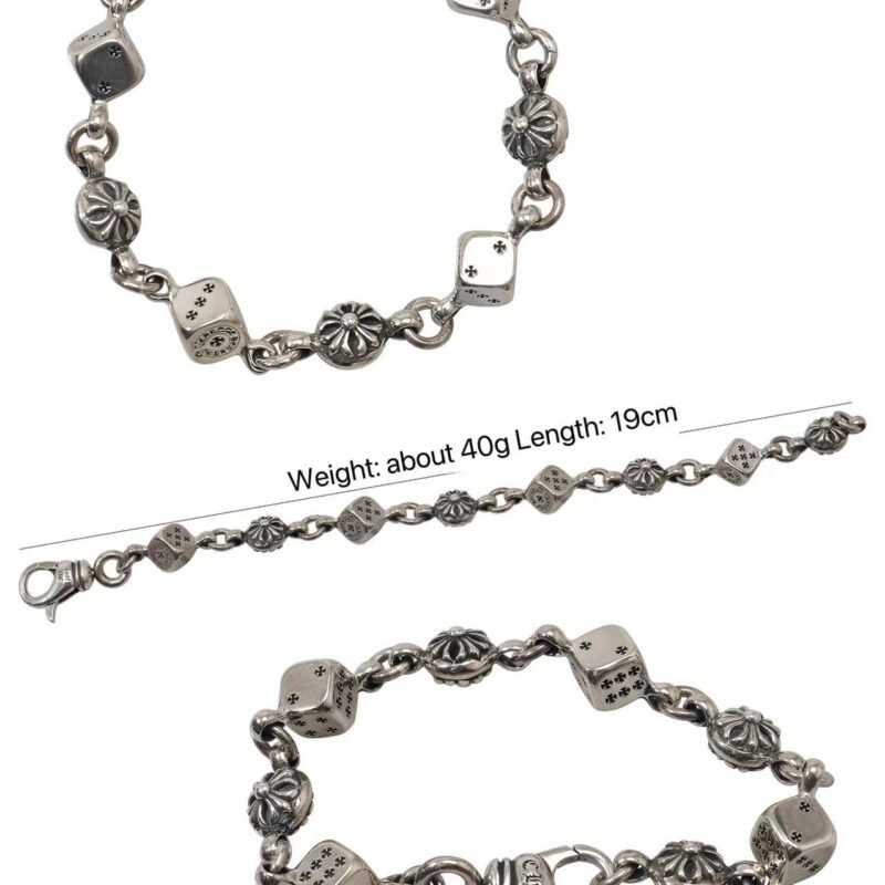 Chrome Hearts Dice and Cross Bead Bracelet 075